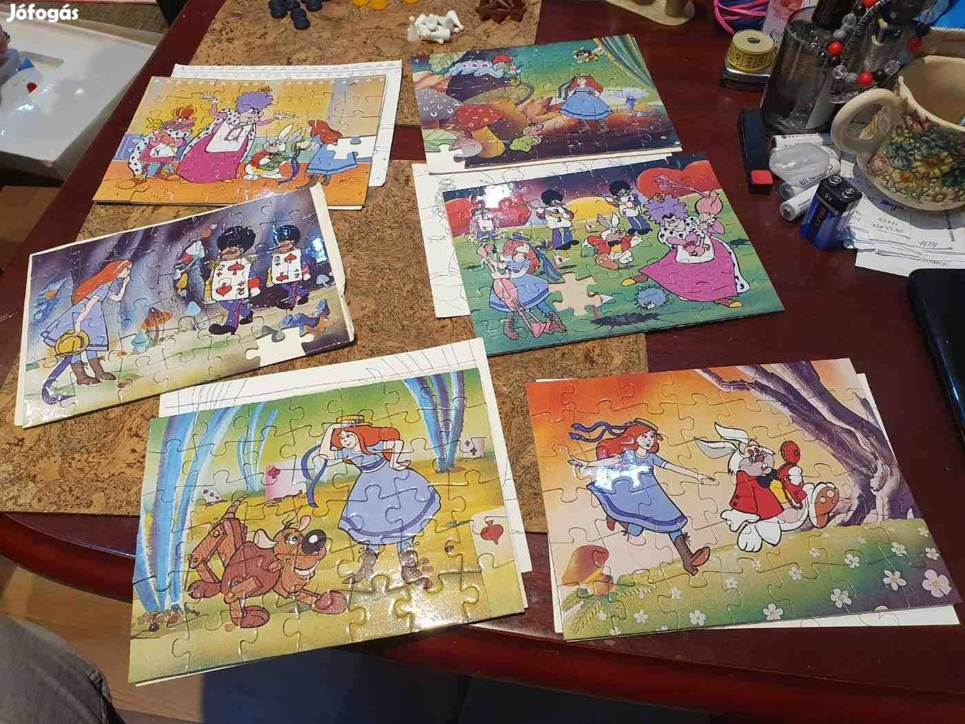 Retro Alice csodaországban puzzle társasjáték hiányos pótlásnak triál