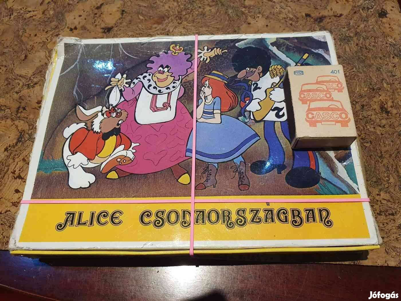 Retro Alice csodaországban puzzle társasjáték hiányos pótlásnak triál