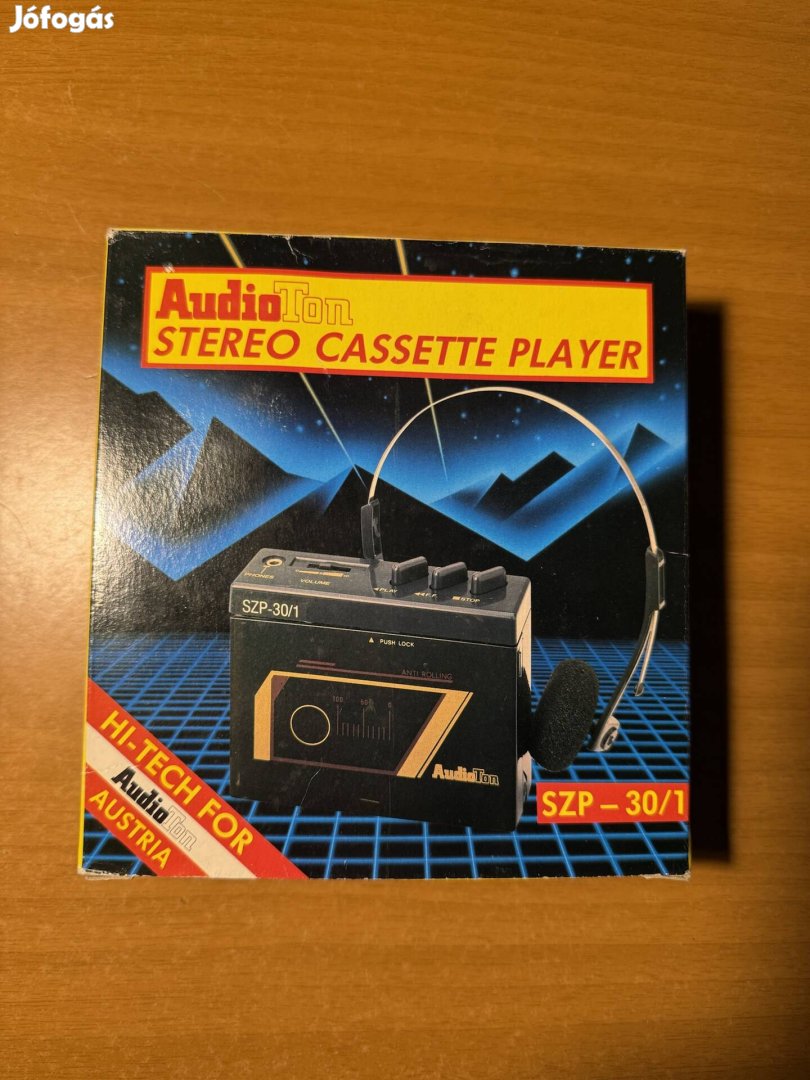 Retro Audioton walkman, kazettás magnó üres doboz