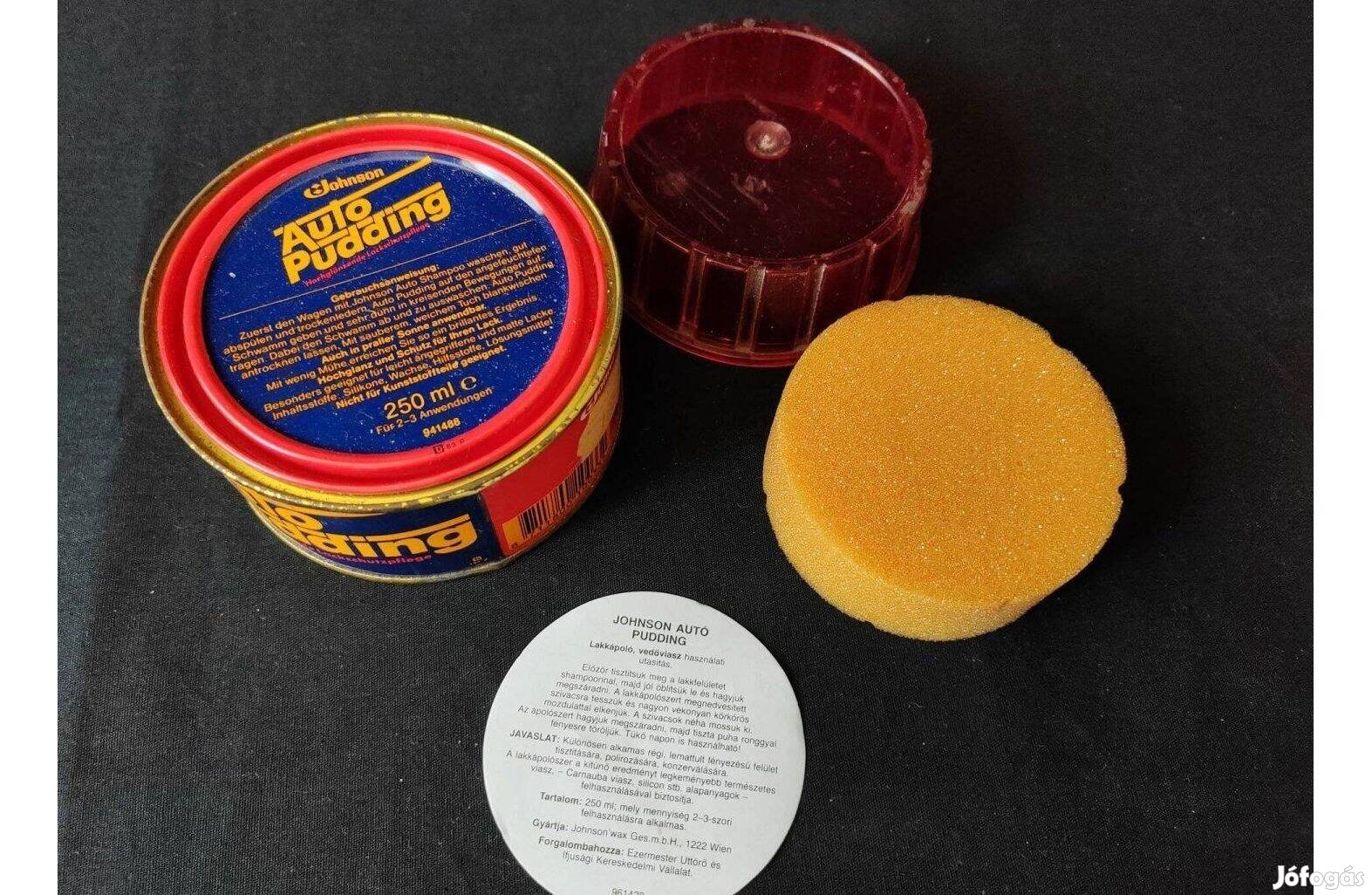 Retro Autó lakkápoló, pudding, védőviasz doboz, 250 ml. Johnson