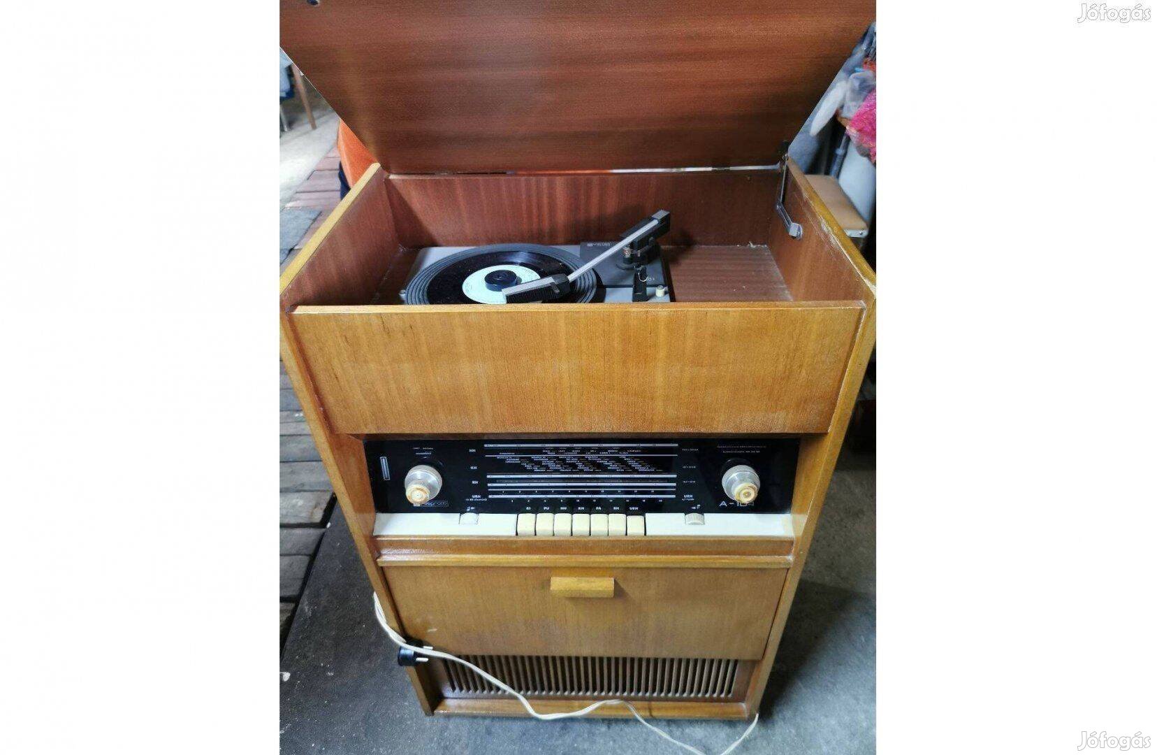 Retro Bolgár Resprom A104 lemezjátszó hifi torony lemez lejátszó rádió