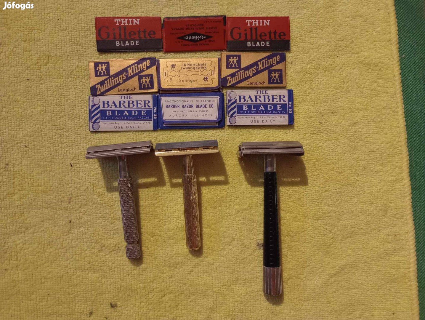 Retro Borotva / Borotvapenge Gyűjtemény Gillette England Soluna Schick