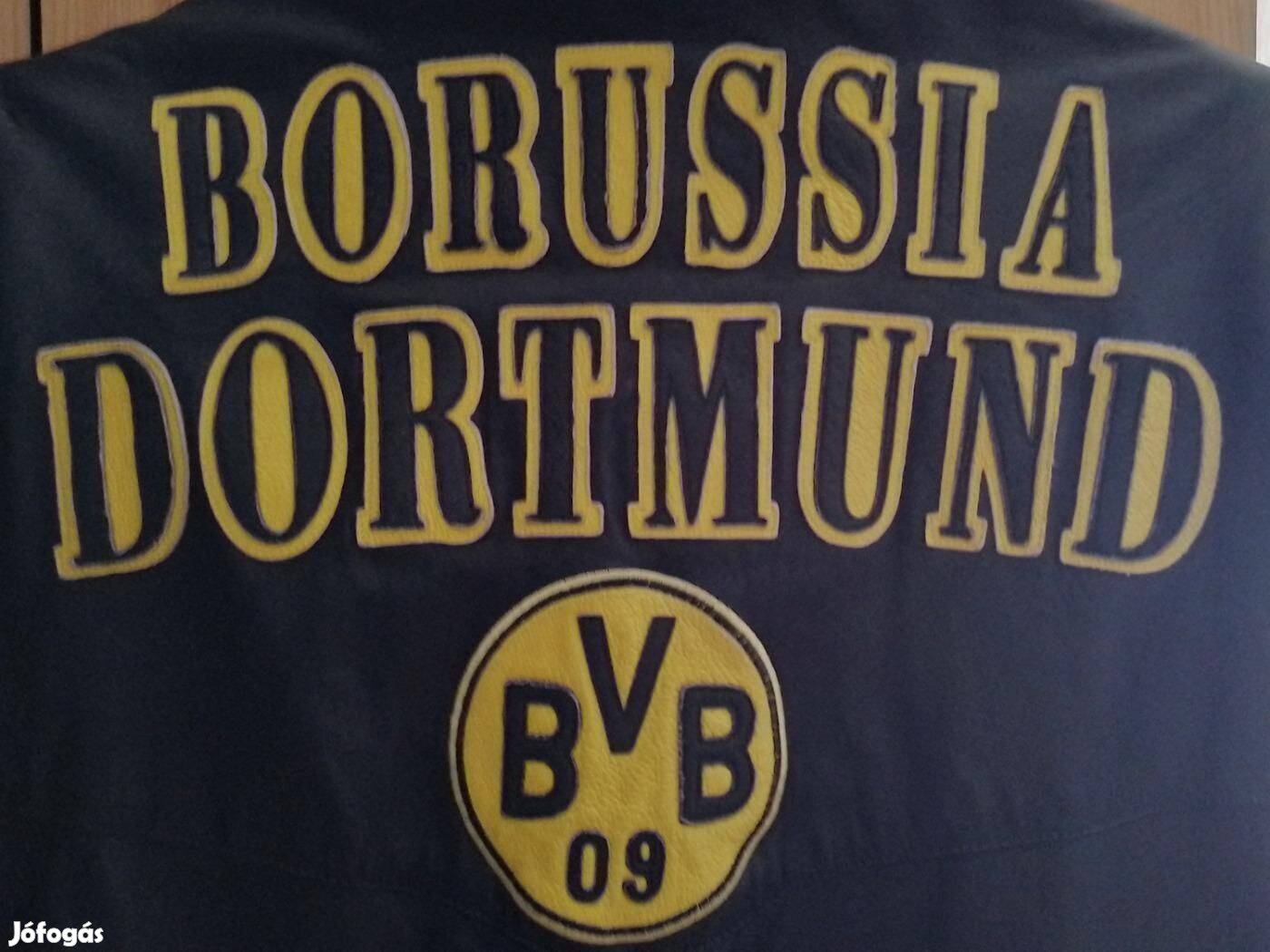 Retro Borussia Dortmund valódi bőr kabát!