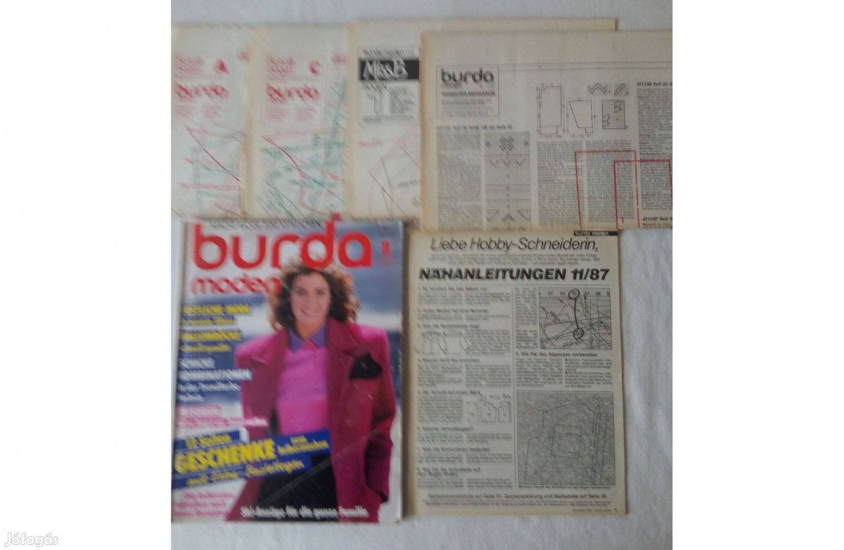 Retró Burda magazin. 1987.november