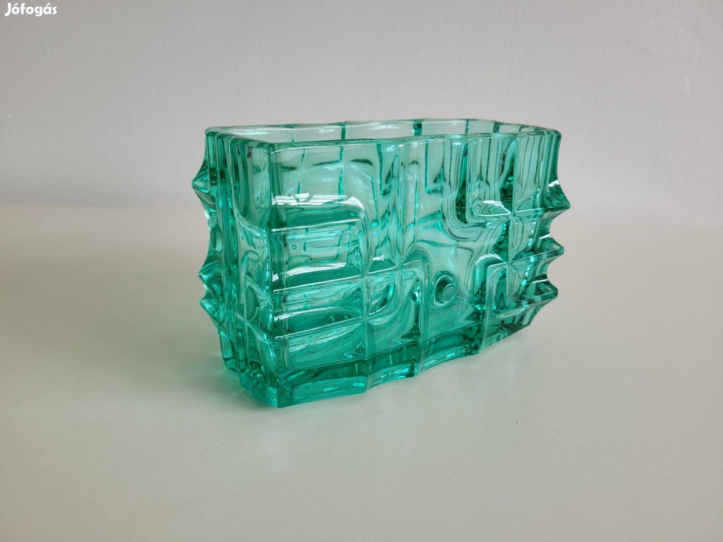 Retro Cseh Vladislav Urban Sklo Union üveg mid century váza üvegváza