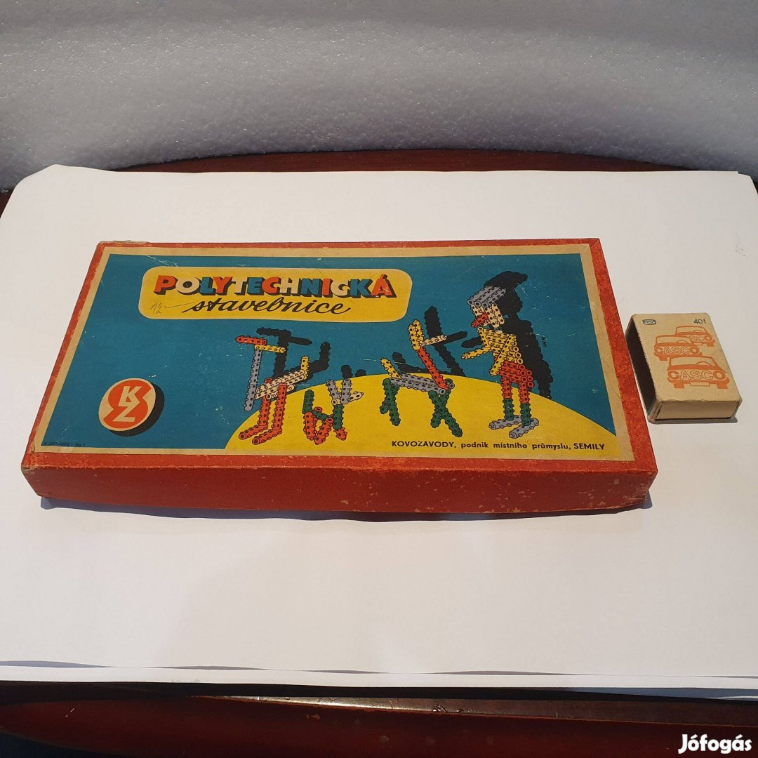 Retro Csehszlovák legó szerű építő társasjáték politechnika