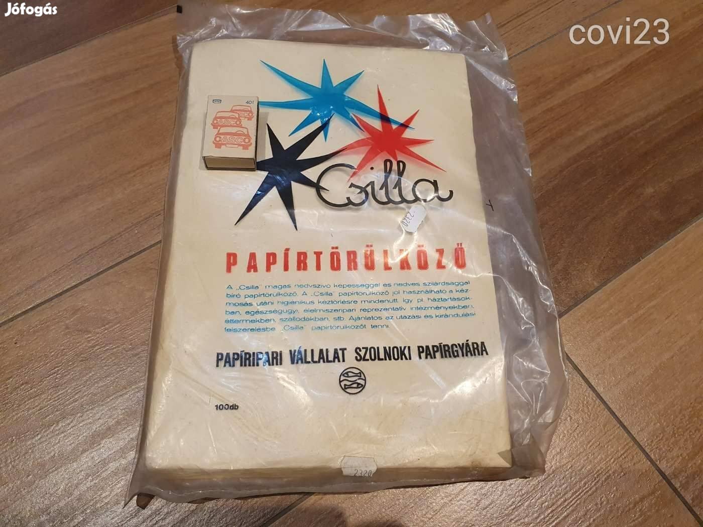 Retro Csilla papírtörülköző törlő bontatlan pipere szocreál kádár