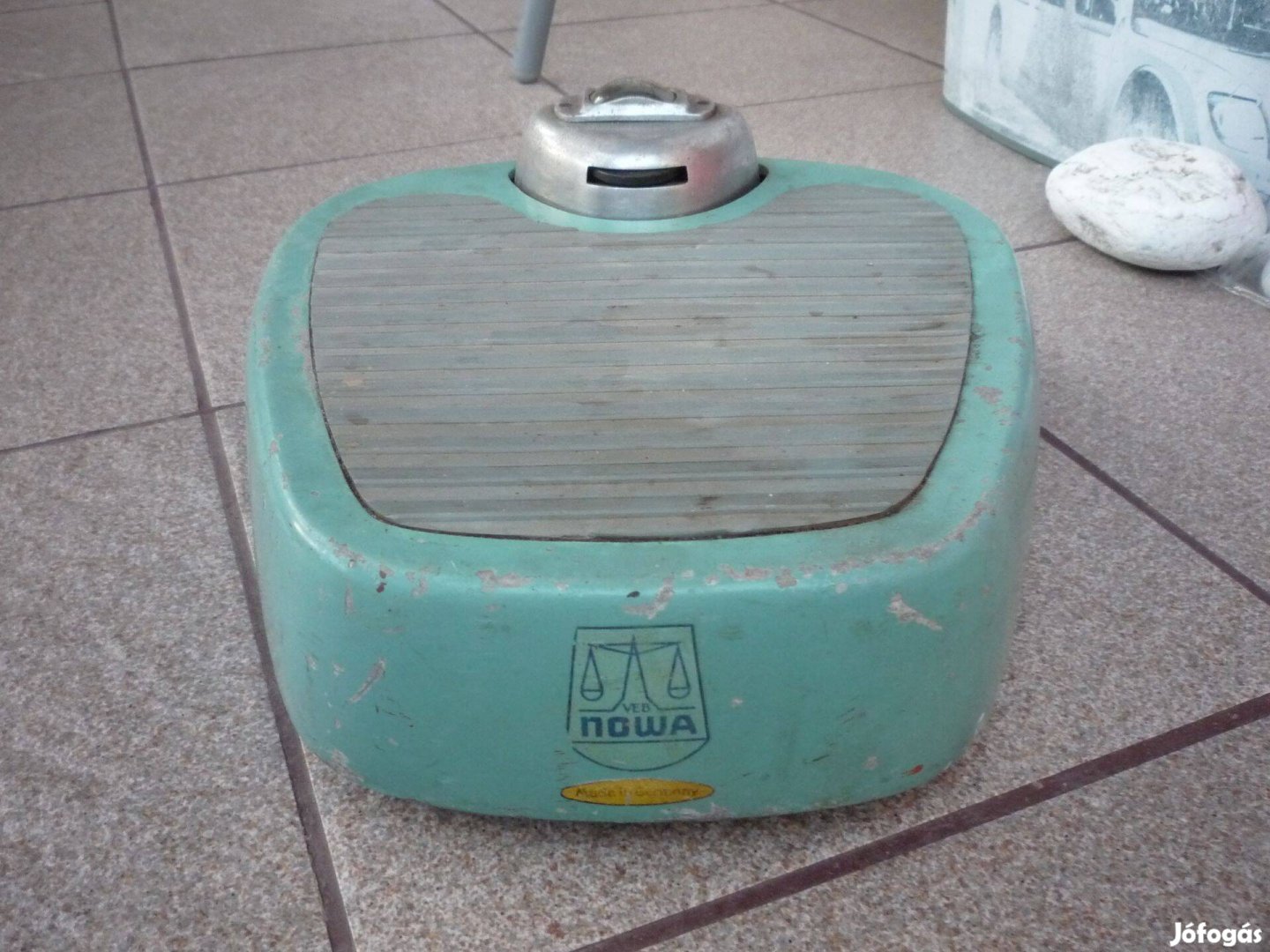 Retró DDR veb nowa mérleg személy testsúly öntvény mérleg