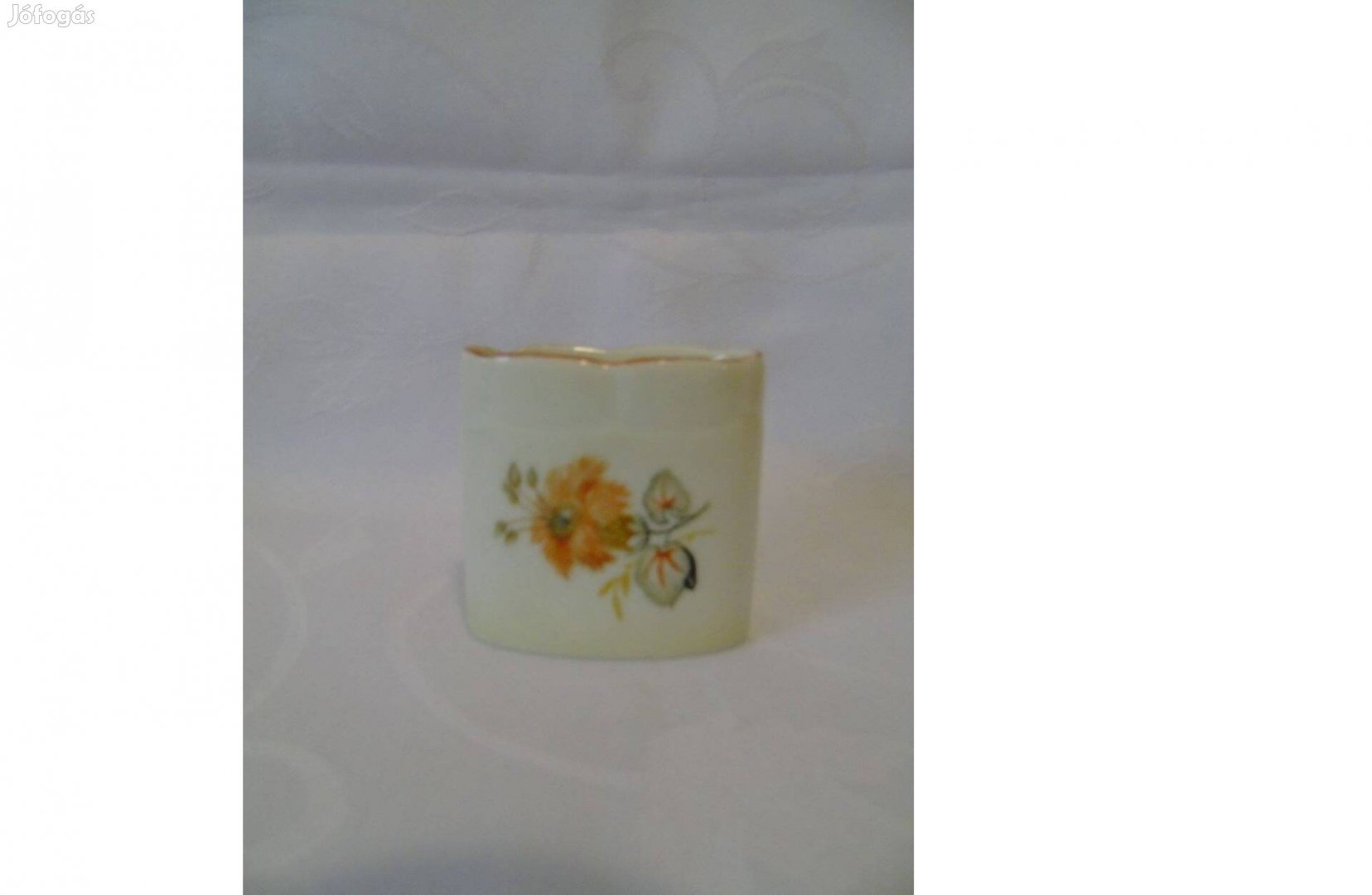 Retro Drasche porcelán virágos cigaretta kínáló dísztárgy