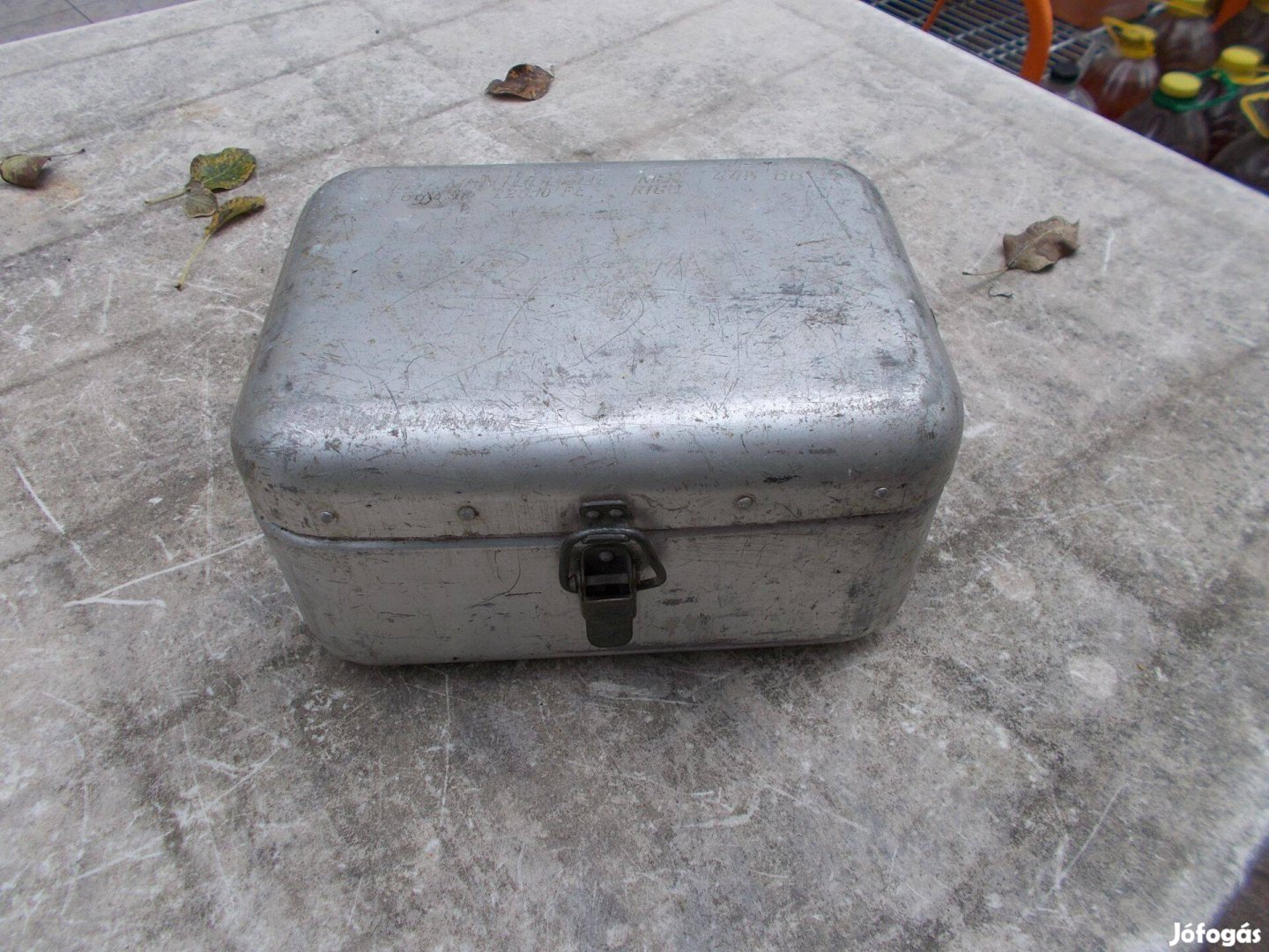 Retró EÜ doboz Aluminium EÜ. láda, mentődoboz II. tipusú, old timer