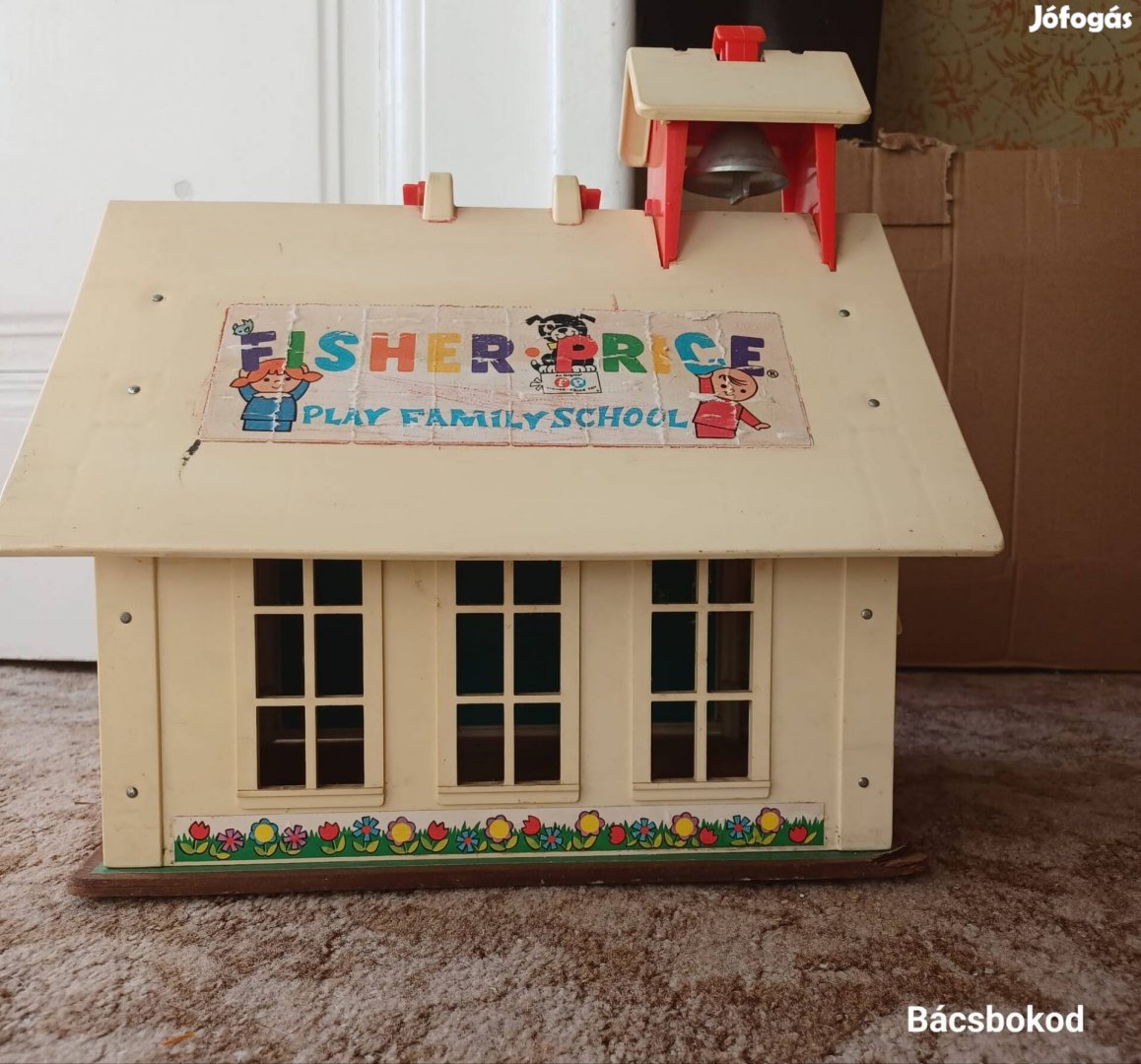 Retró Fisher Price play family school 1971-ből