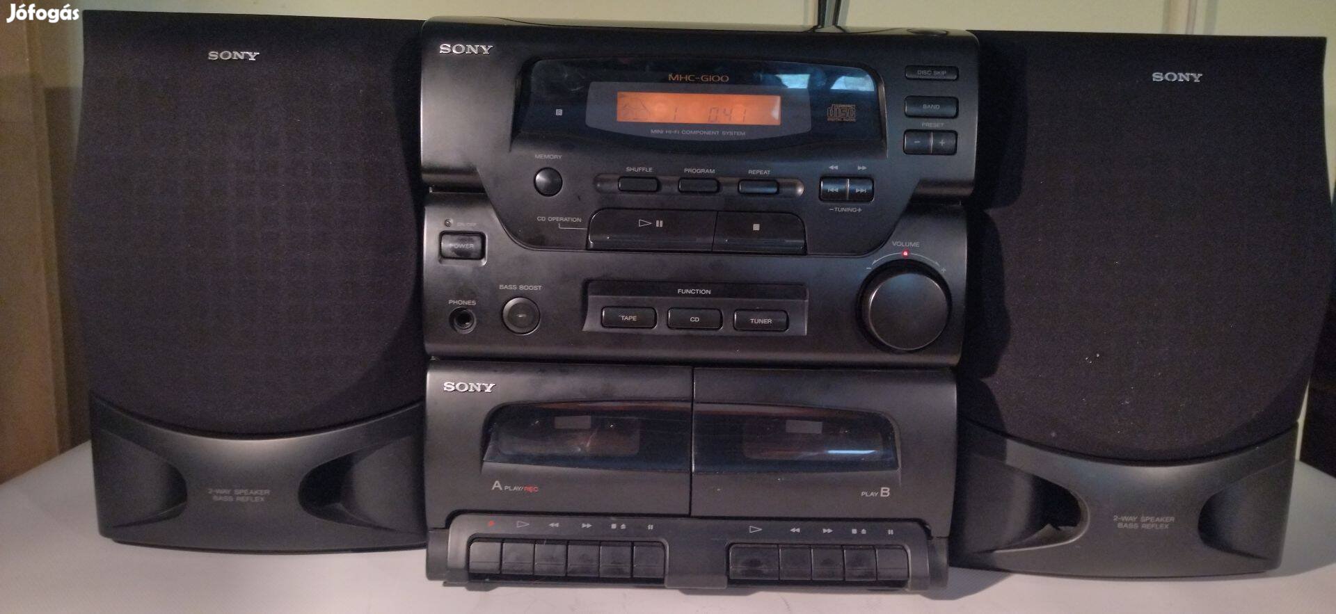 Retro Gyűjtői darab Sony MHC-G100 Hi-Fi Hangfalakkal