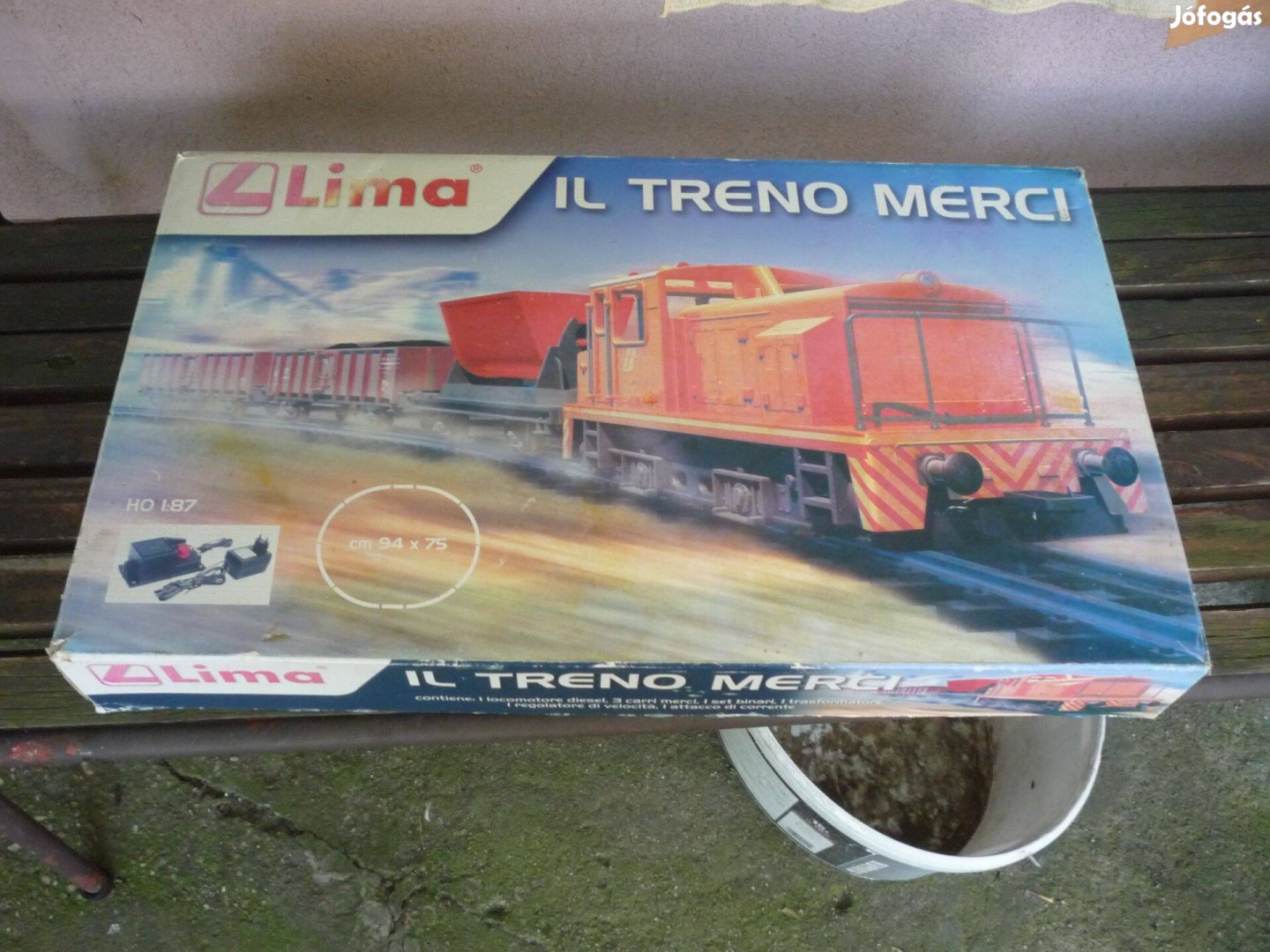 Retro H0 ás lima il treno merci modell vasút készlet, játék vonat