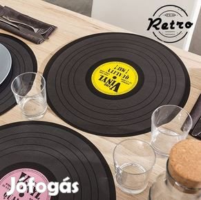 Retro Hanglemez Tányéralátét  (1655)