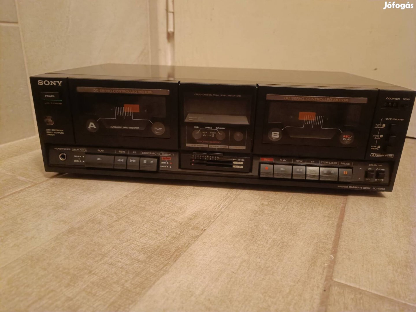 Retro HiFi Sony dupla- kazettás magnó deck 