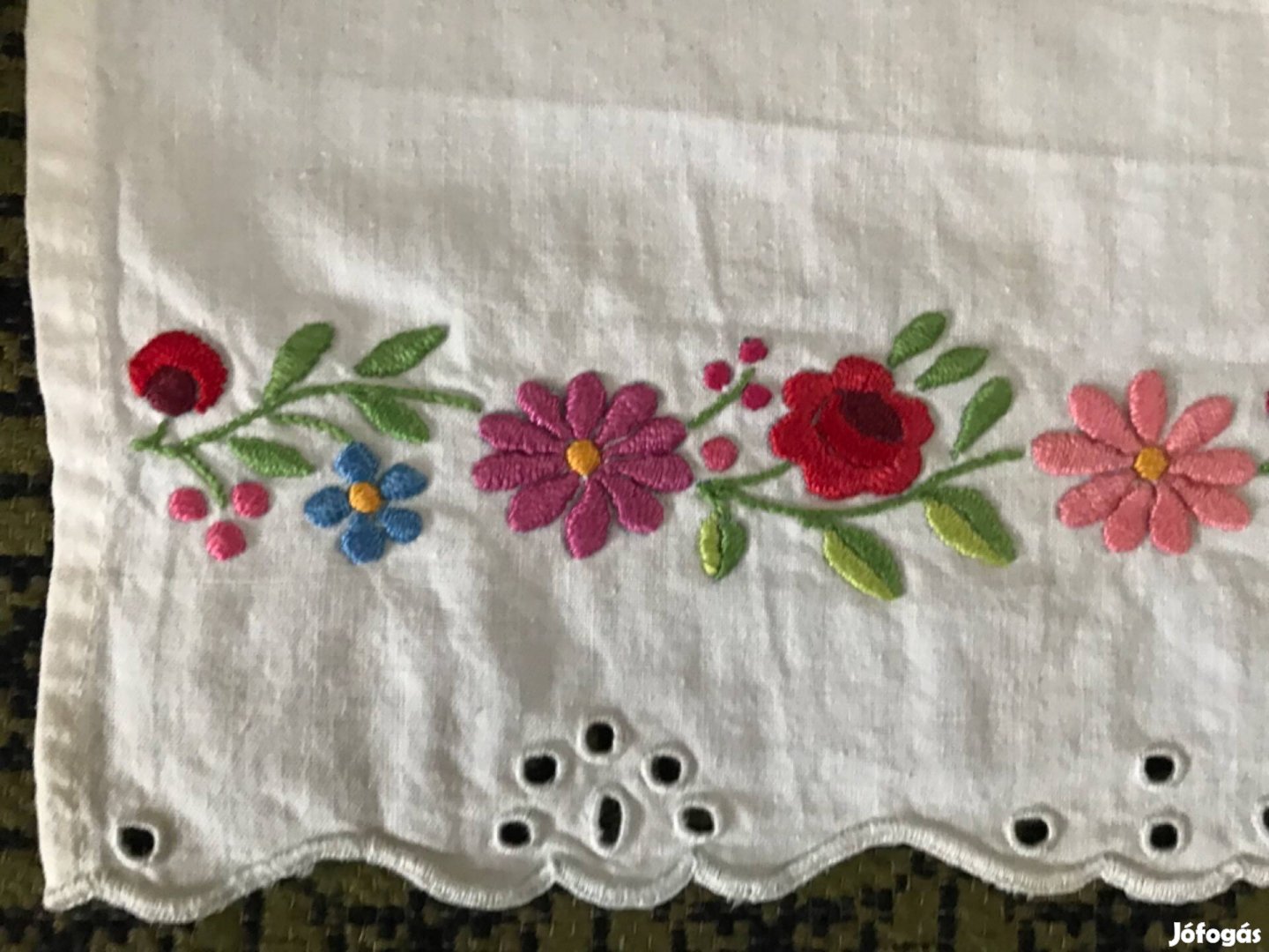 Retro Hímzett konyhai polc terítő 2 db