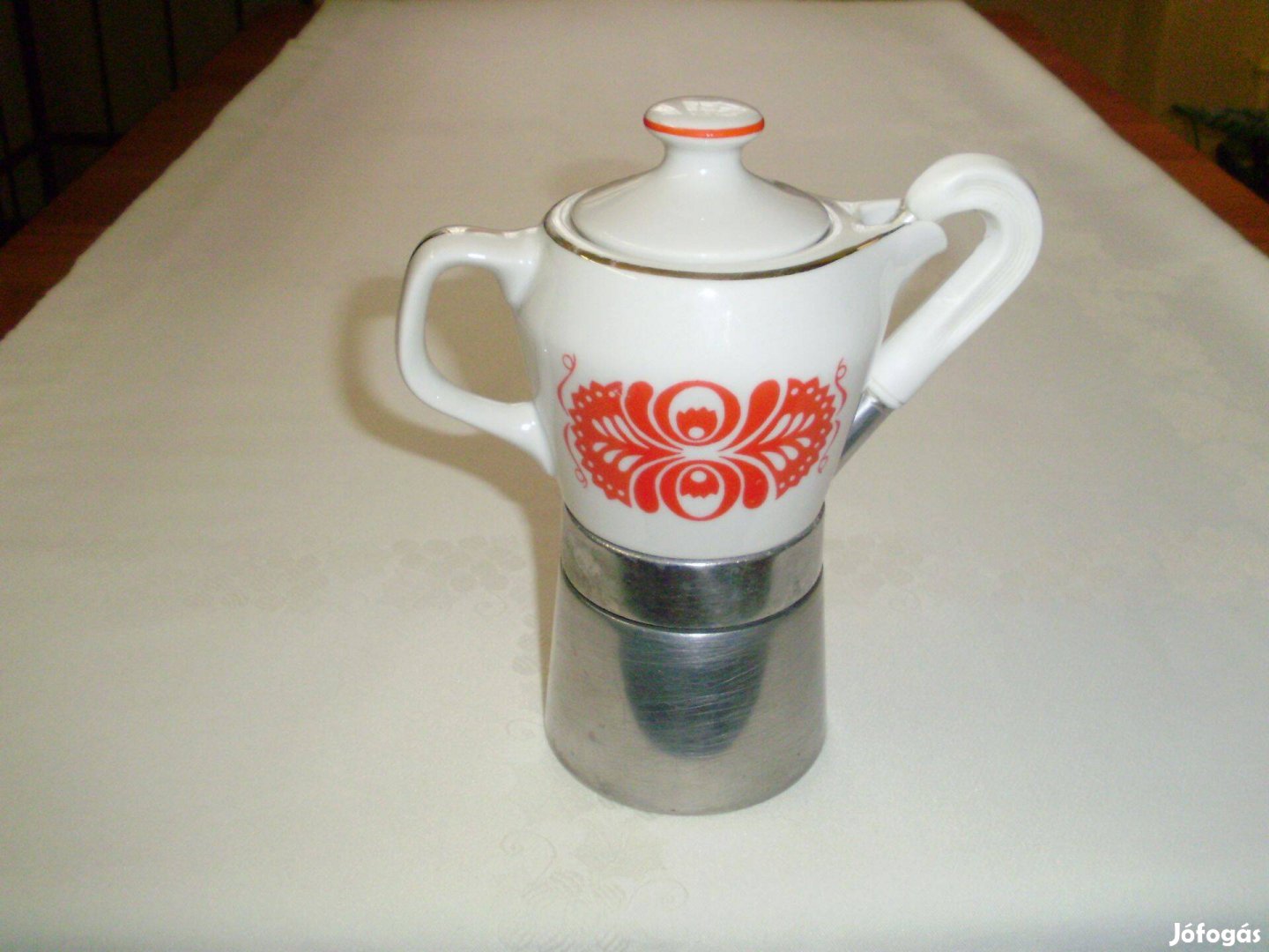 Retro Hollóházi porcelán kotyogós kávéfőző