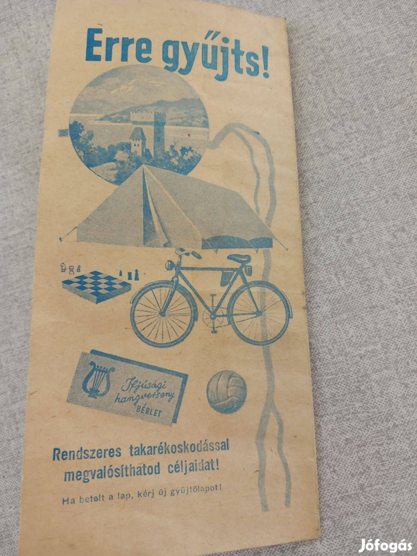 Retro Iskolai Takarékbélyeg Gyűjtőlap 1972-ből