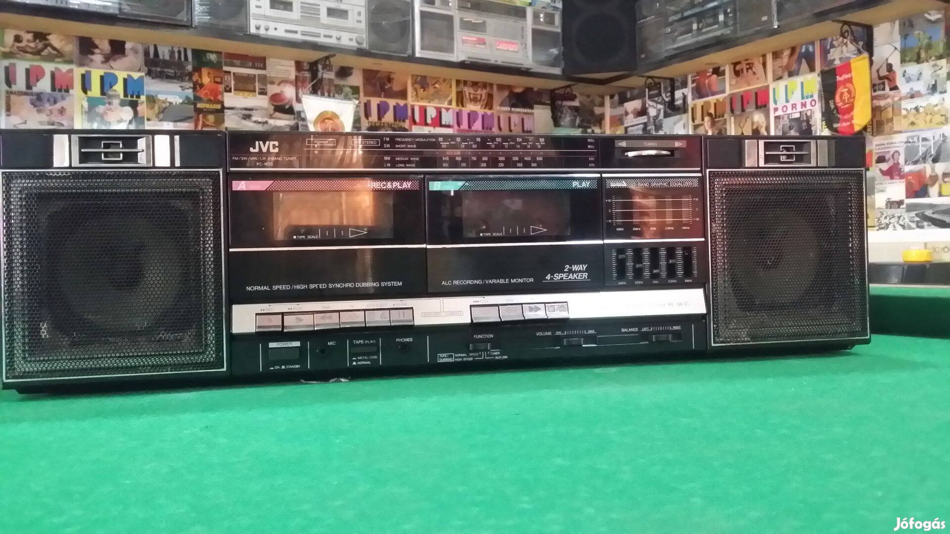 Retró JVC PC-W35 kazettás magnó boombox