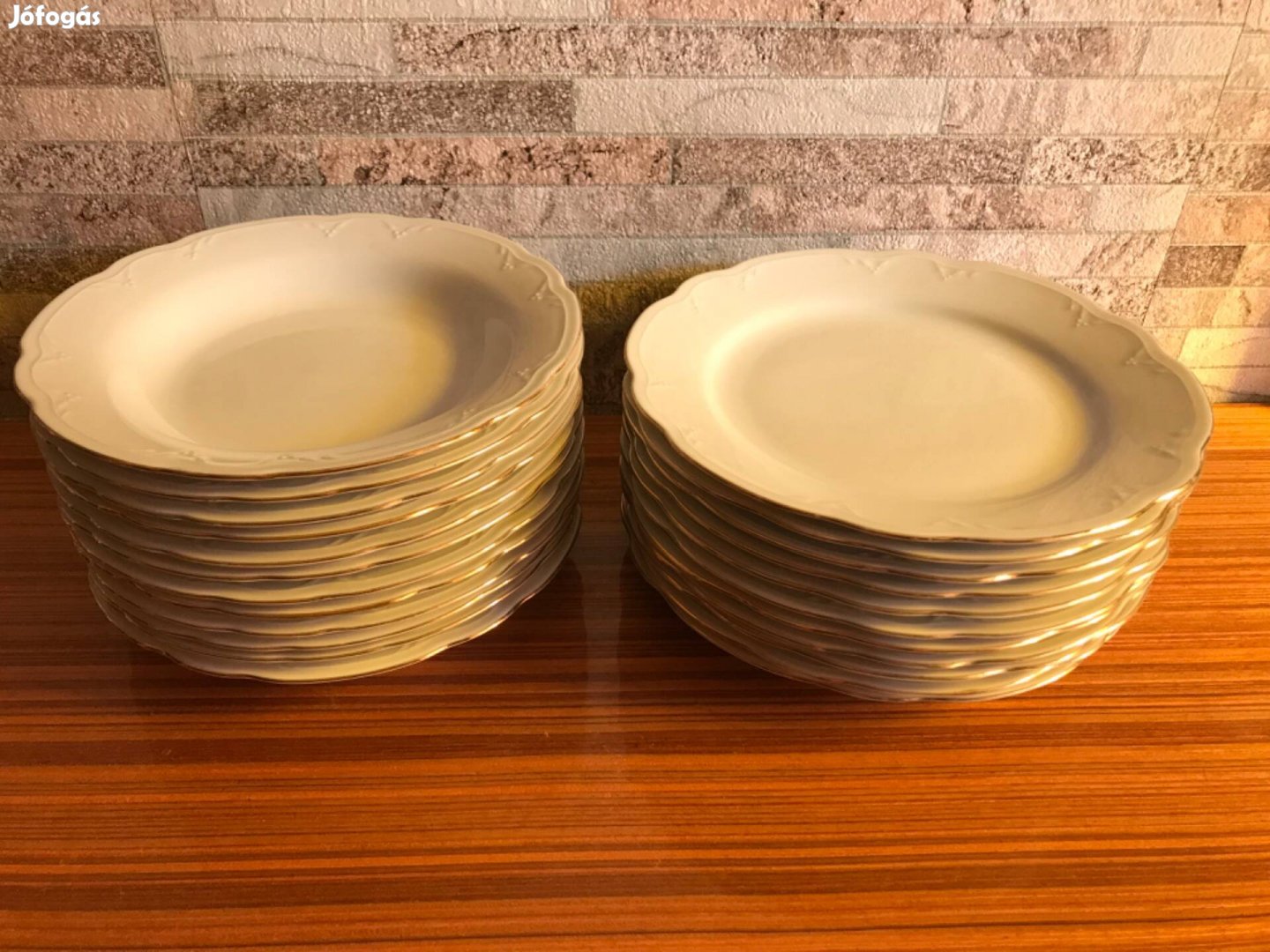 Retro Kamla német porcelán tányér készlet 12 mély, 11 lapos