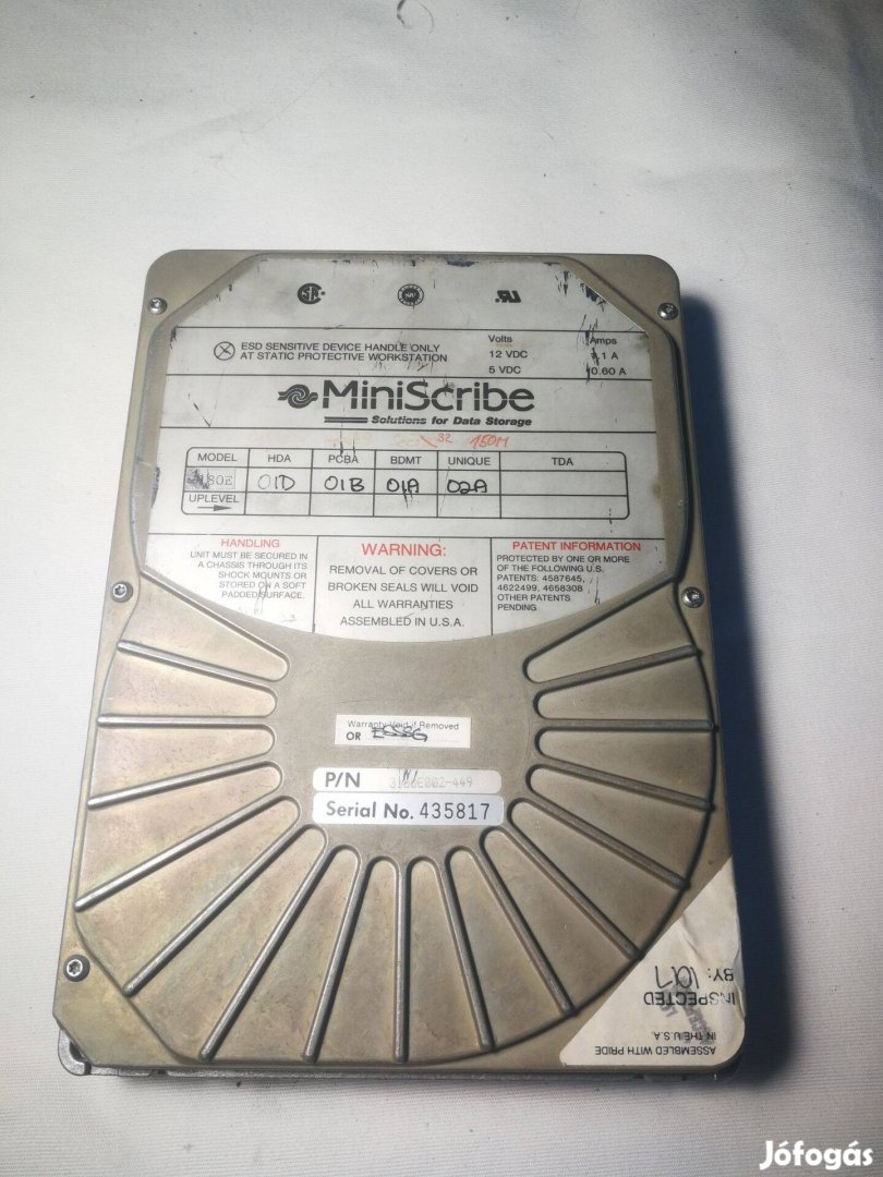 Retro Miniscribe 3180E HDD (157Mb)