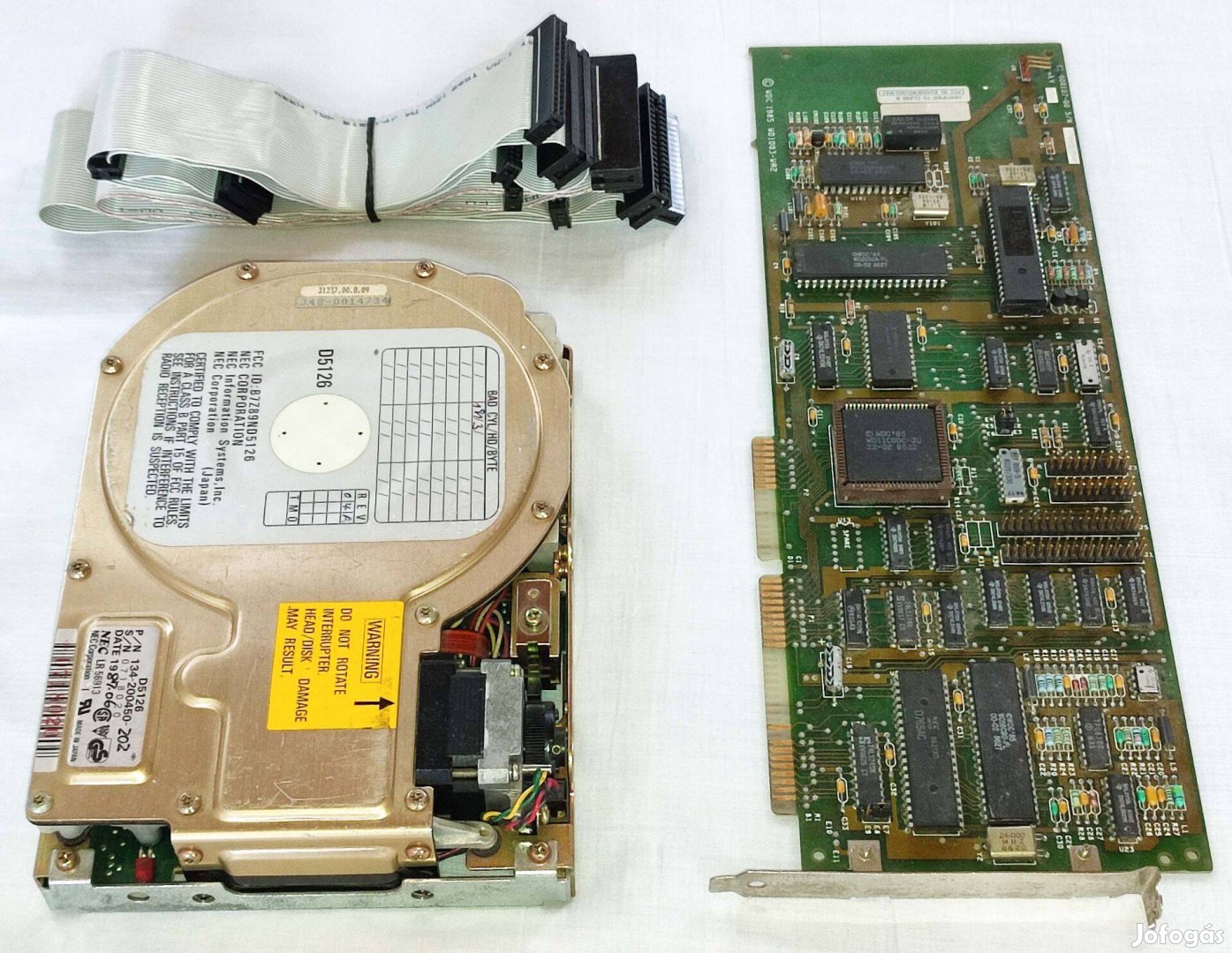 Retro NEC D5126 20MB MFM HDD és WD1003-WA2 ISA kontroller