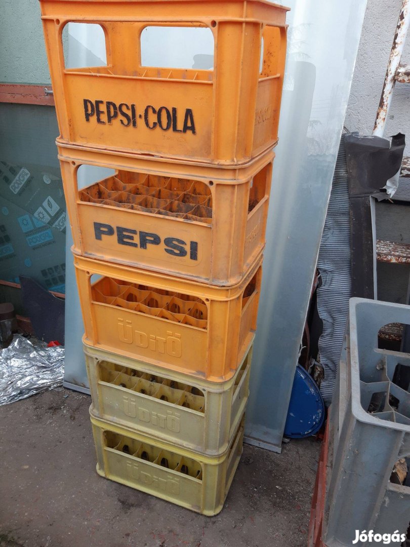 Retro PEPSI felíratos rekesz 24 férőhelyes