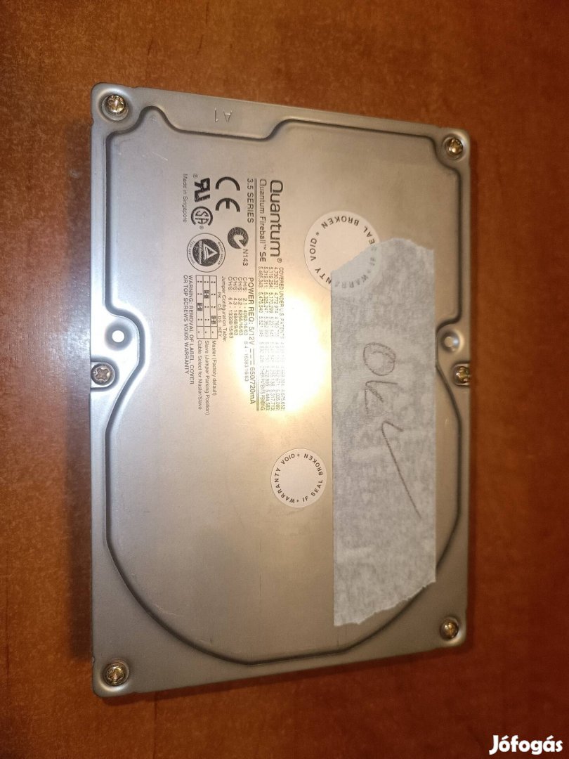 Retro Pc merevlemez HDD Quantum Fireball