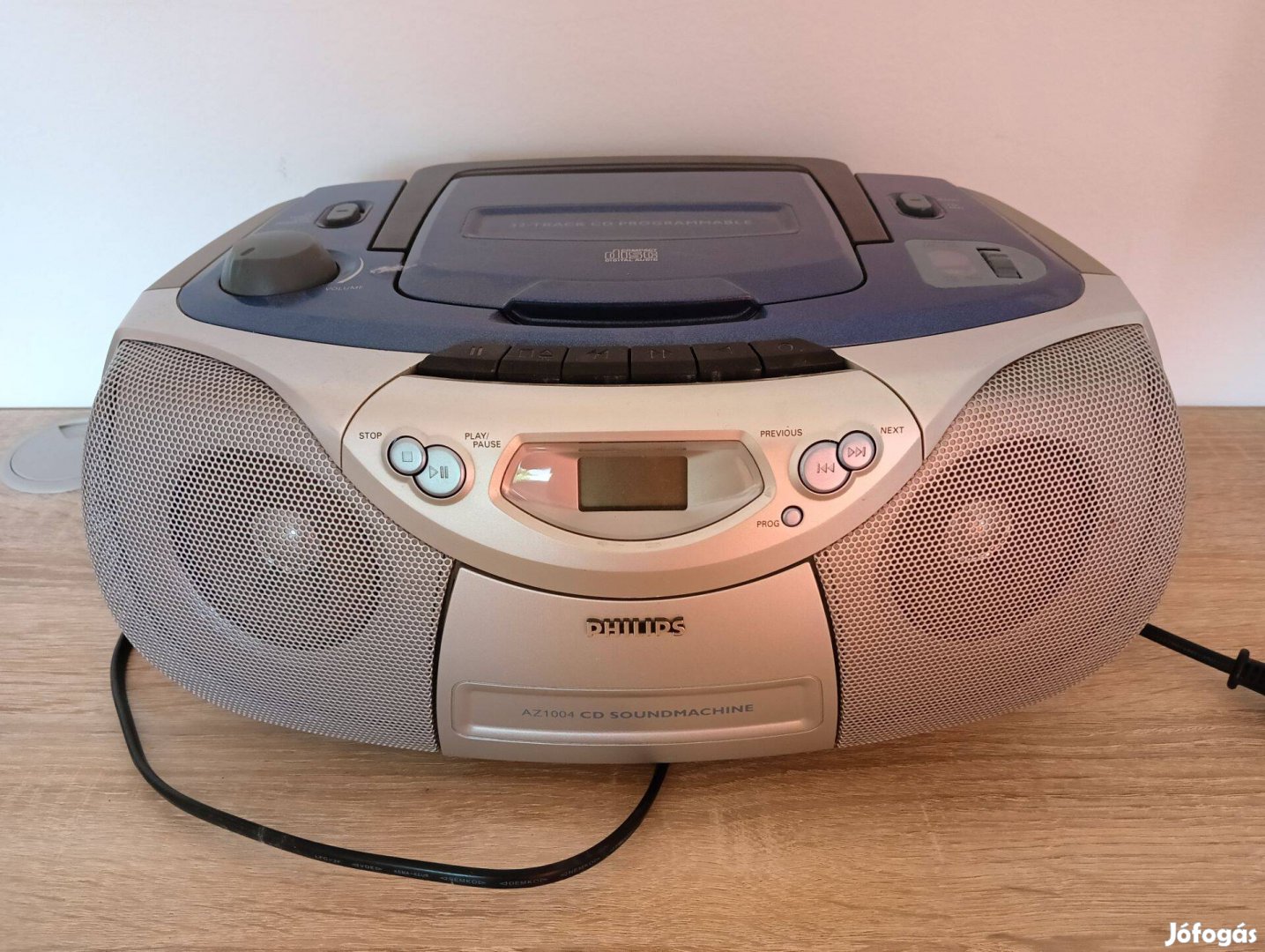 Retró Philips CD és kazettás rádió