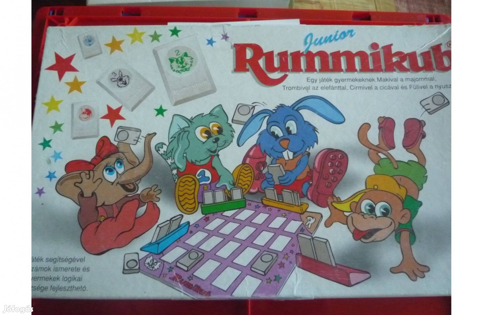 Retro Piatnik Junior Rummikub nyuszis állatos társasjáték 1998