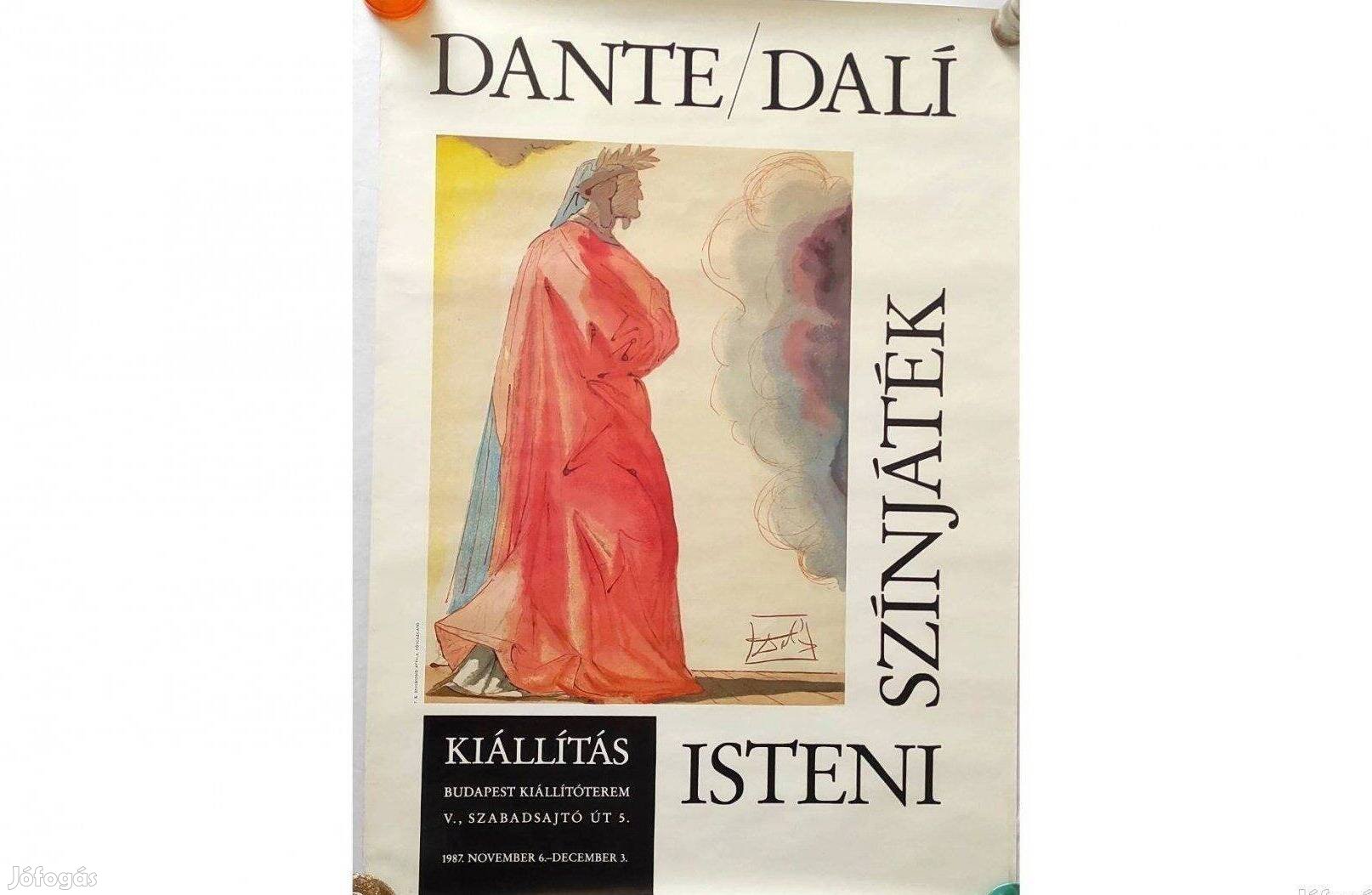 Retro Plakát Dante/Dali, Isteni Színjáték Kiállítás 1987