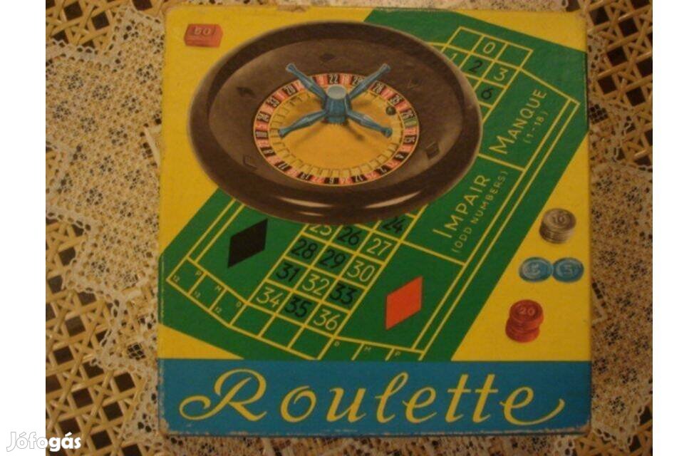 Retro Roulette társasjáték hiánytalan, megkímélt állapotban