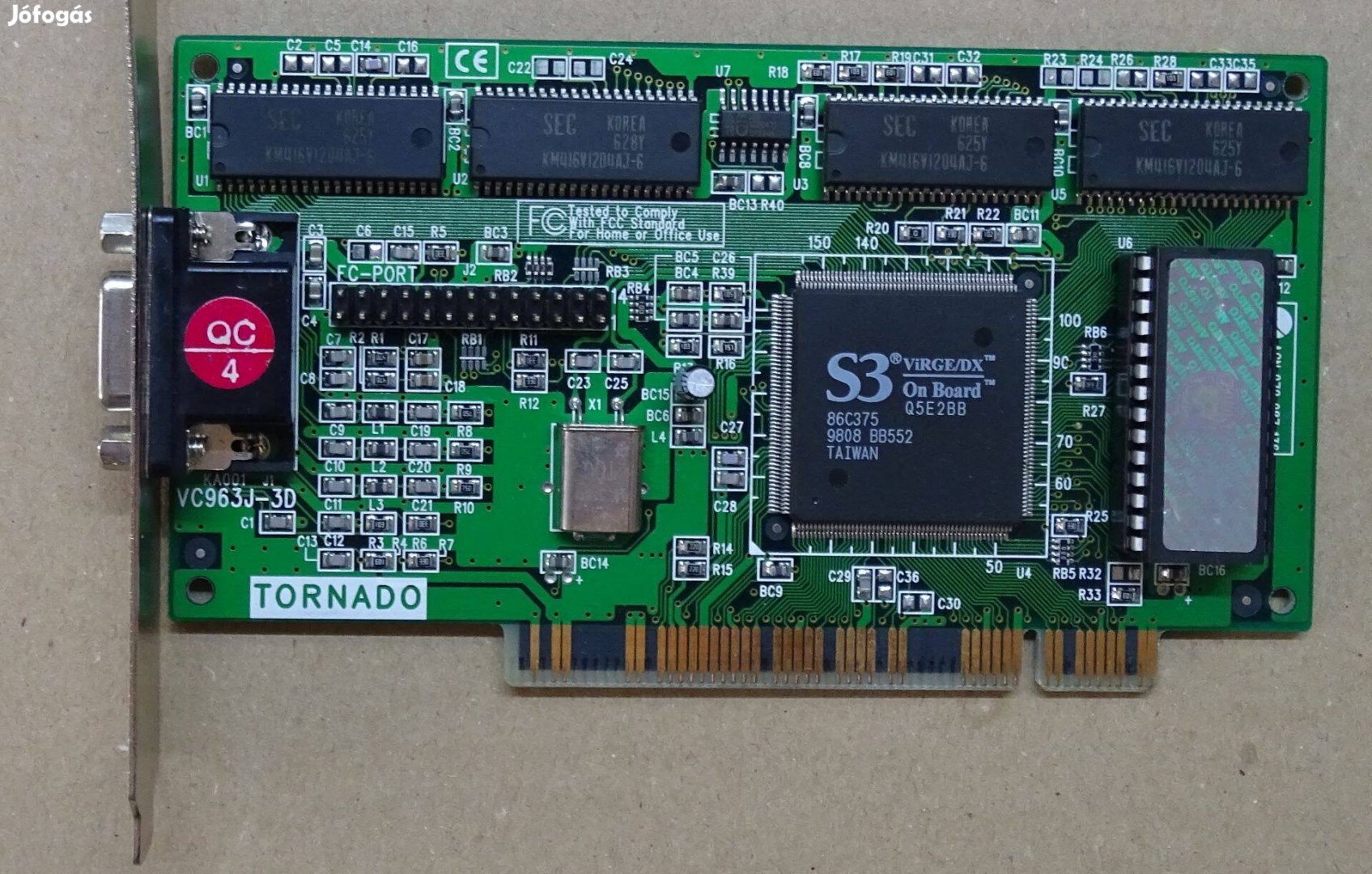 Retro S3 Virge/DX 4MB PCI videokártya