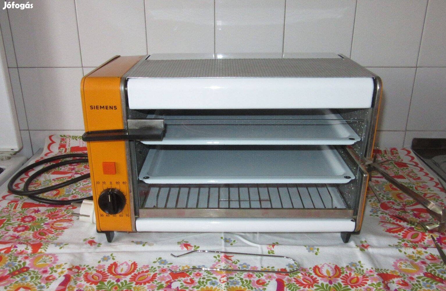 Retro Siemens asztali grill sütő elektromos forgó nyárssal grillsütő