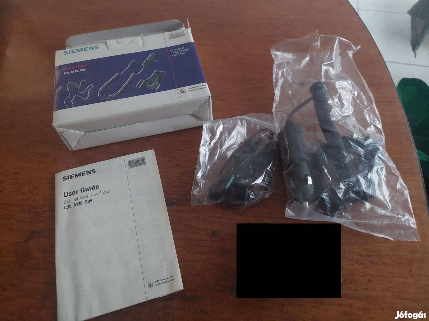 Retro Siemens autós,töltő,fülhallgató ,dobozzal,papirralS35,