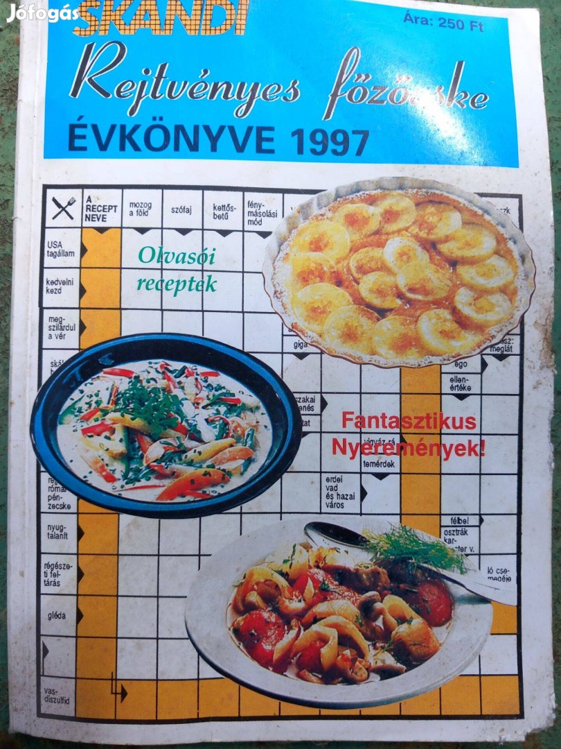 Retro Skandi Rejtvényes Főzőcske évkönyv 1997