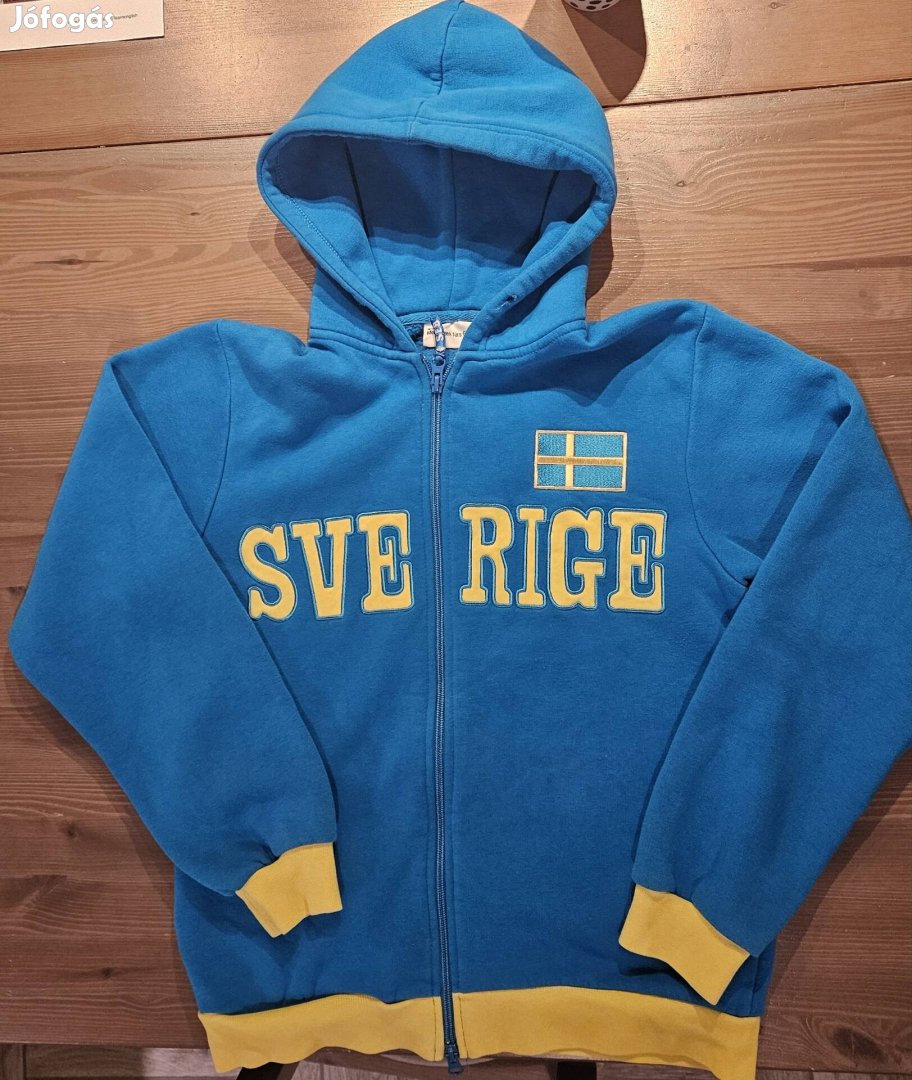 Retro Sverige Sweden kapucnis felső