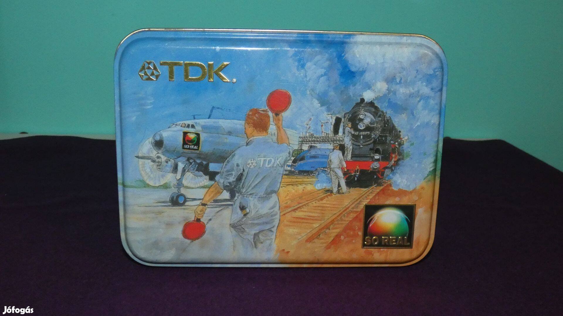 Retró TDK lemez doboz