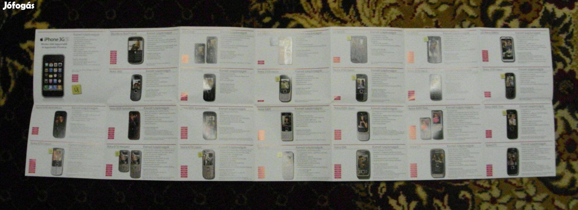 Retró T-Mobile készülék katalógus 2009. augusztus