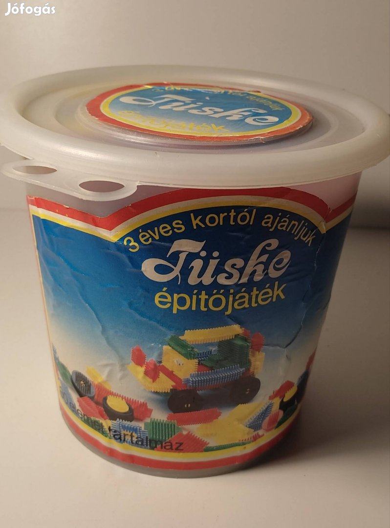 Retro Tüske építőjáték, kb 72 elem