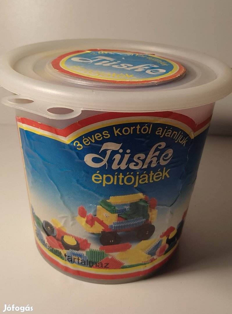 Retro Tüske építőjáték, kb 72 elem