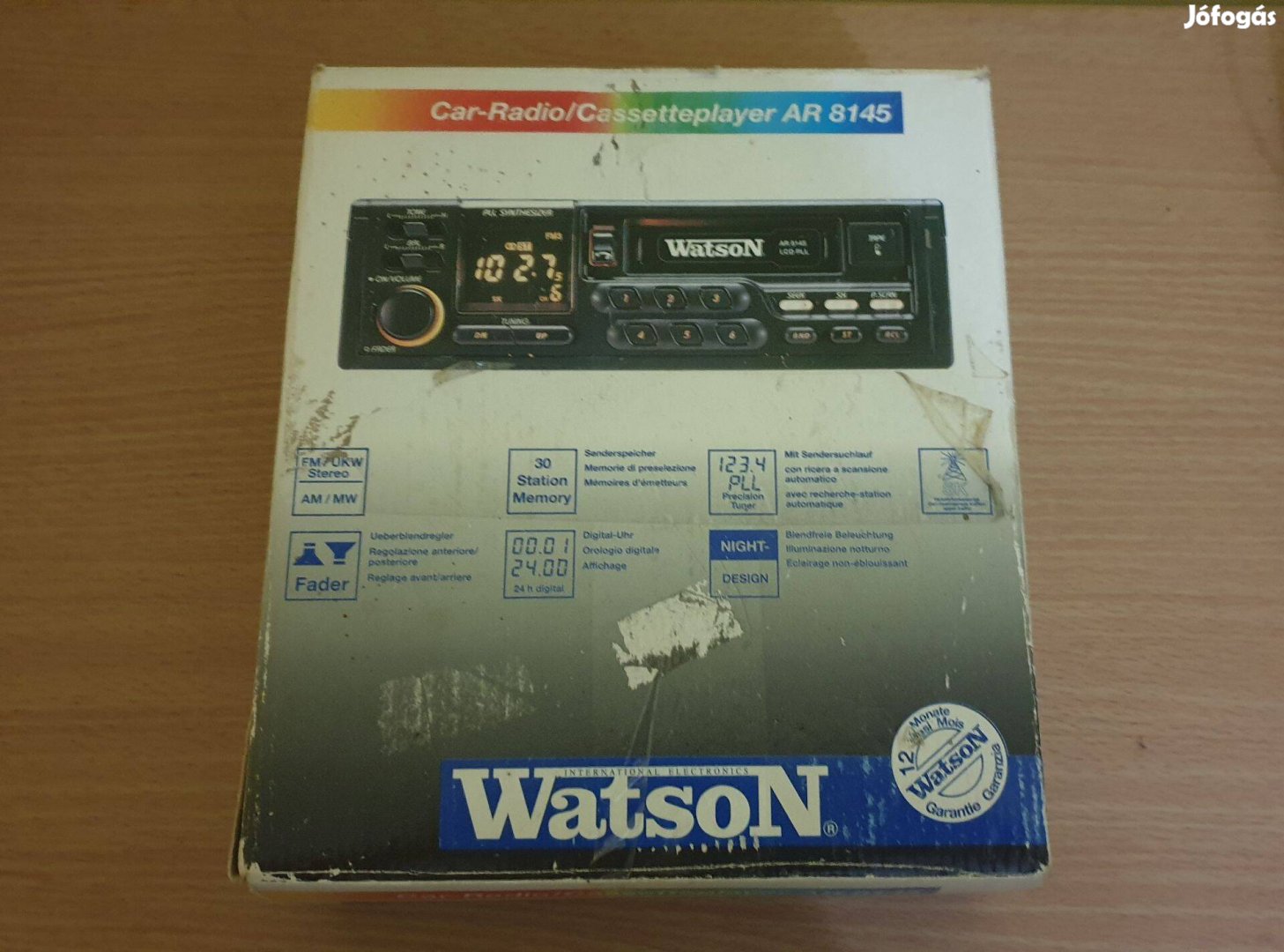 Retro Újszerű Watson kazettás autórádió (veterán autóba,gyűjteménybe)