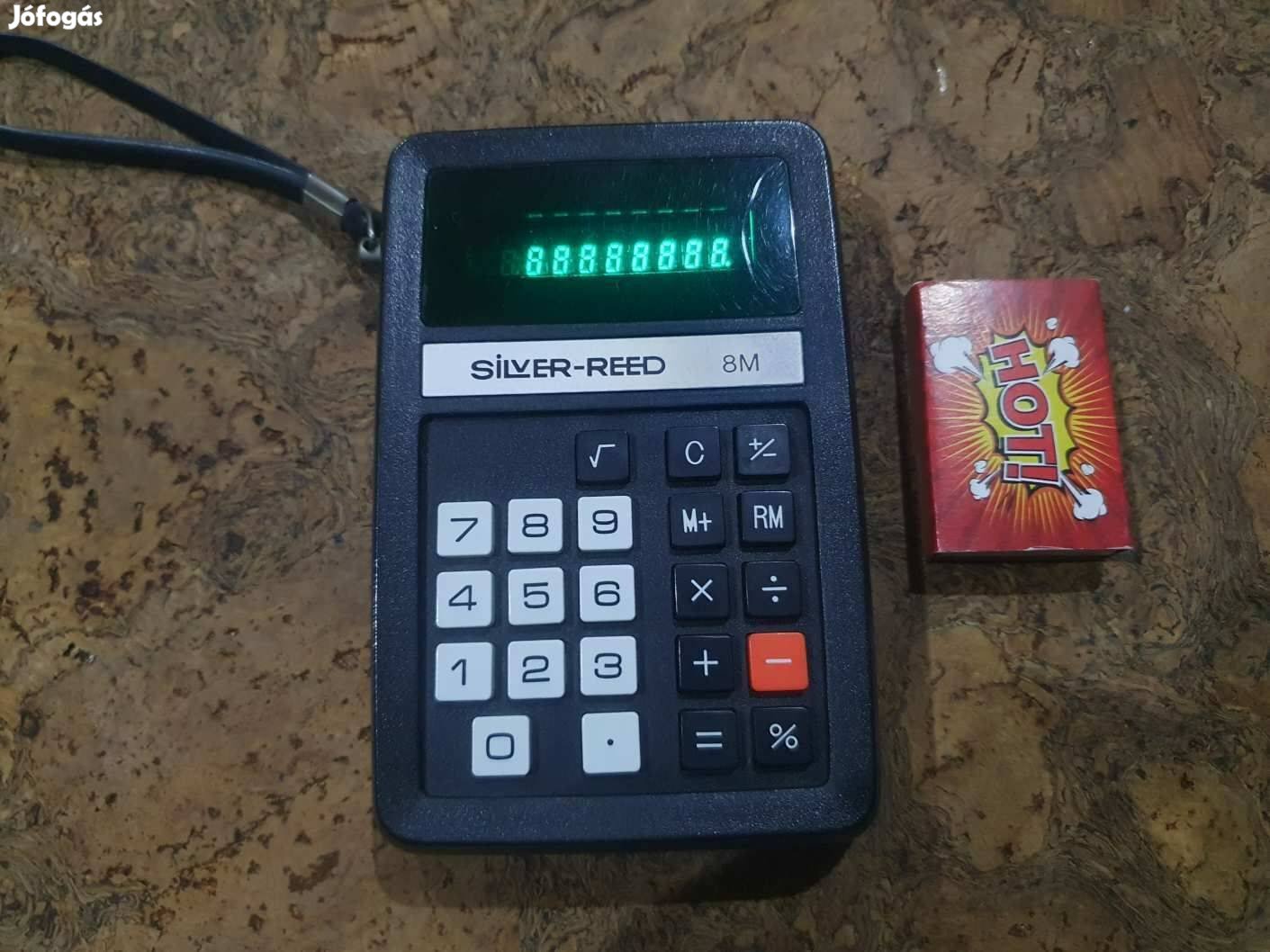 Retro VFD kijelzős számológép Silver Reed 8M szocreál