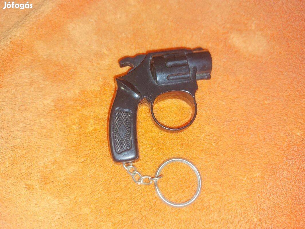 Retro Zenélő Pisztoly Kulcstartó trafikáru játék