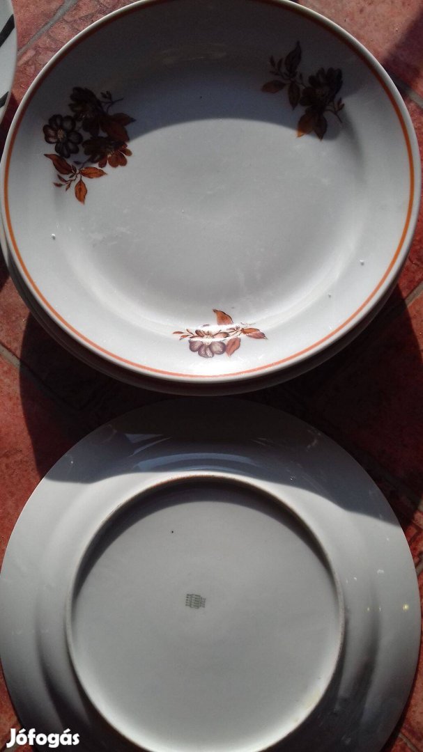 Retro Zsolnay porcelán lapos tányér