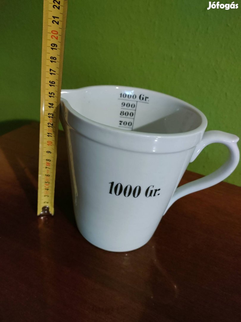 Retro Zsolnay porcelán patika mérőkancsó!