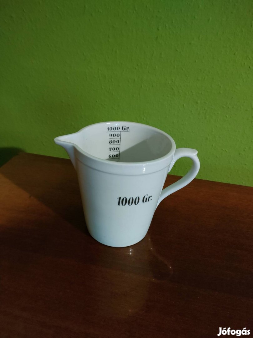 Retró Zsolnay porcelán patika mérőkancsó! 