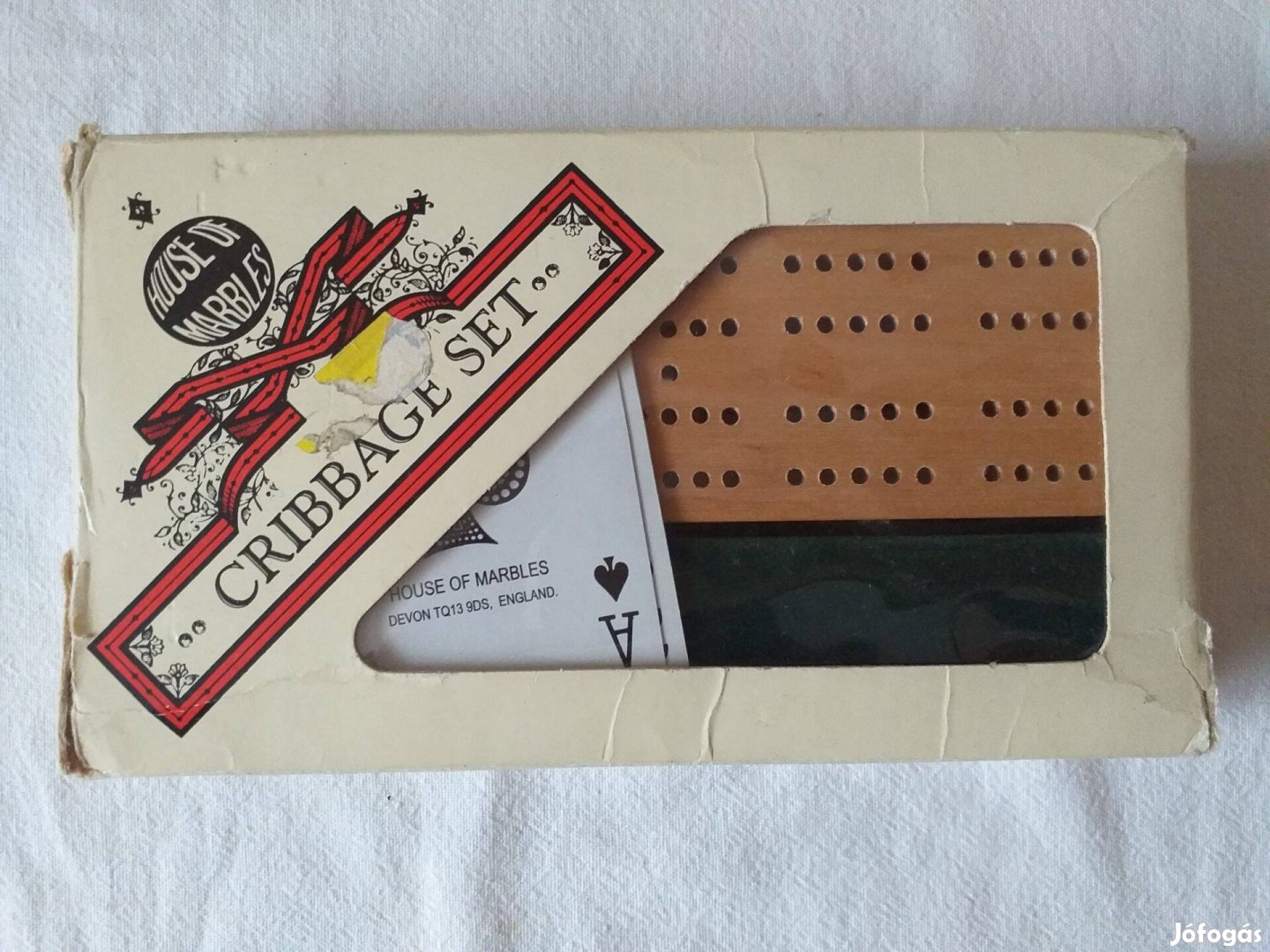 Retró vintage Cribbage kártyajáték