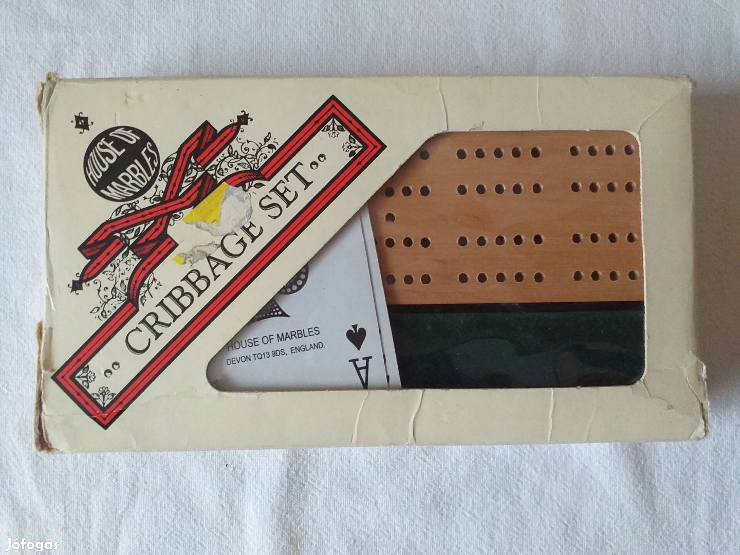 Retró / vintage Cribbage kártyajáték