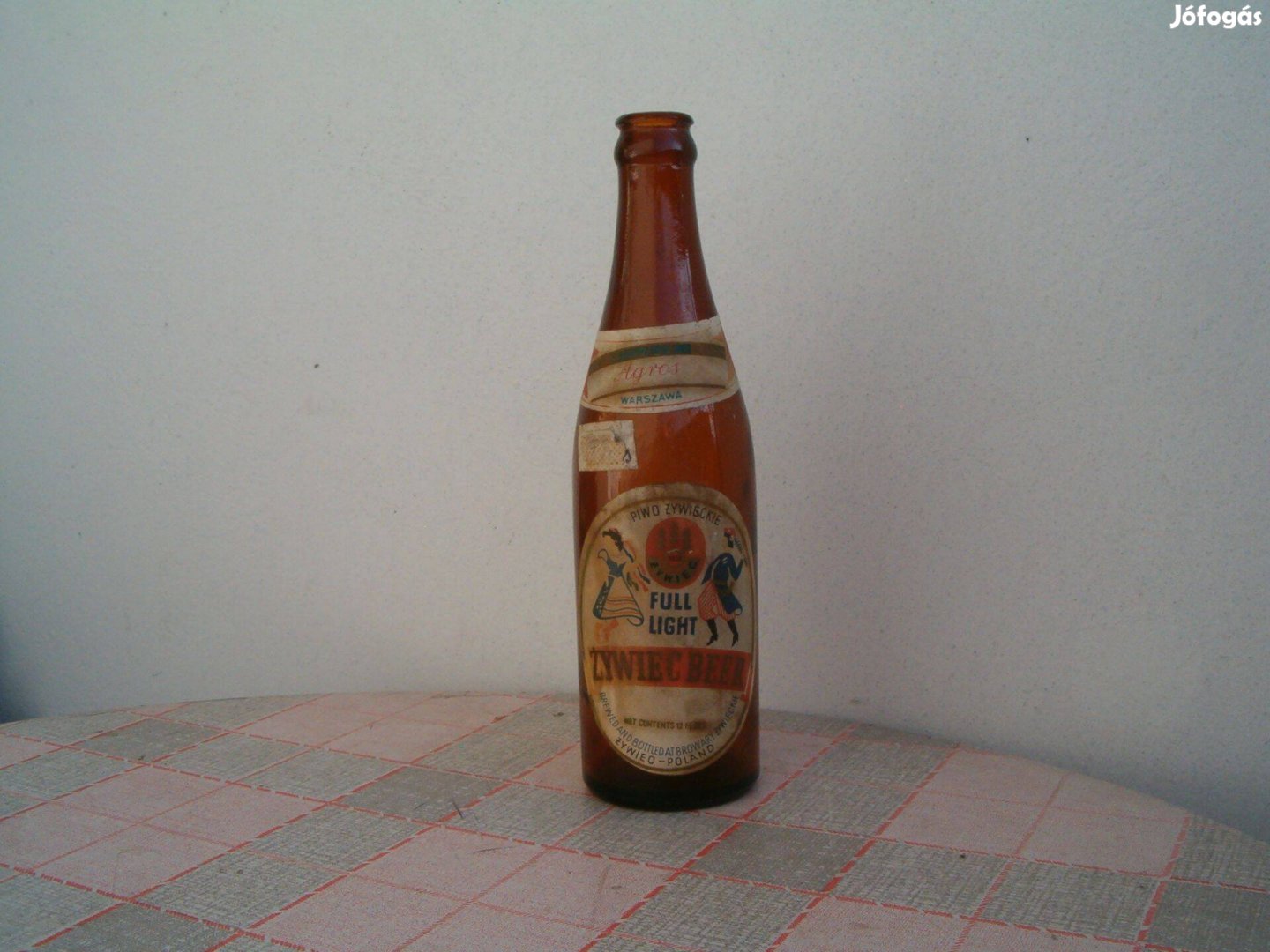 Retró, antik lengyel sörösüveg, sörös üveg, 3,5 dl